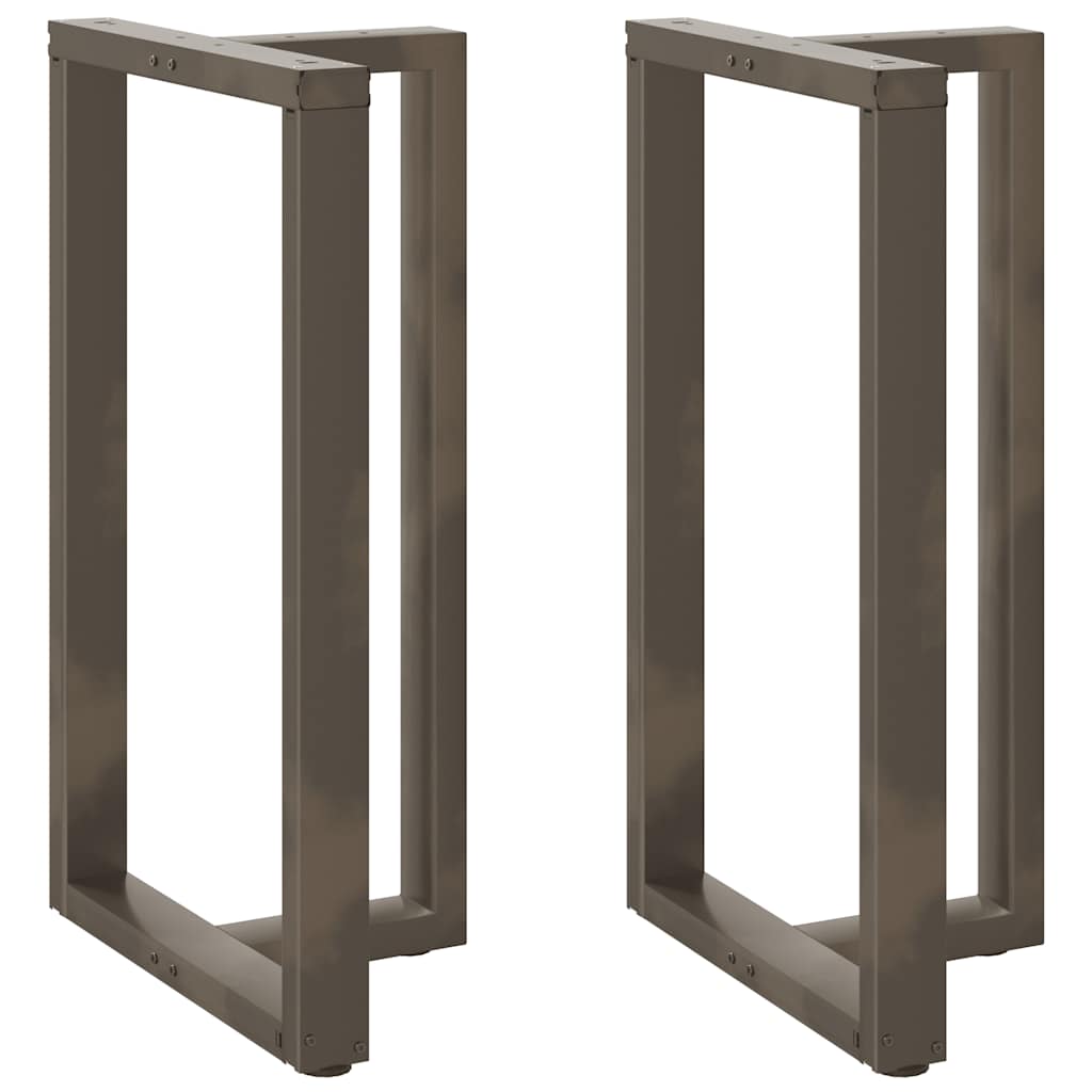 vidaXL Bartischbeine T-Form 2 Stk. Naturstahl 60x35x(100-101) cm Stahl