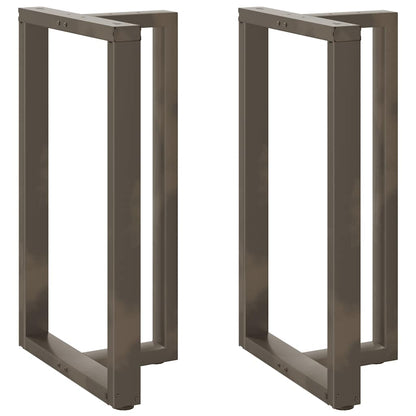 vidaXL Bartischbeine T-Form 2 Stk. Naturstahl 60x35x(100-101) cm Stahl