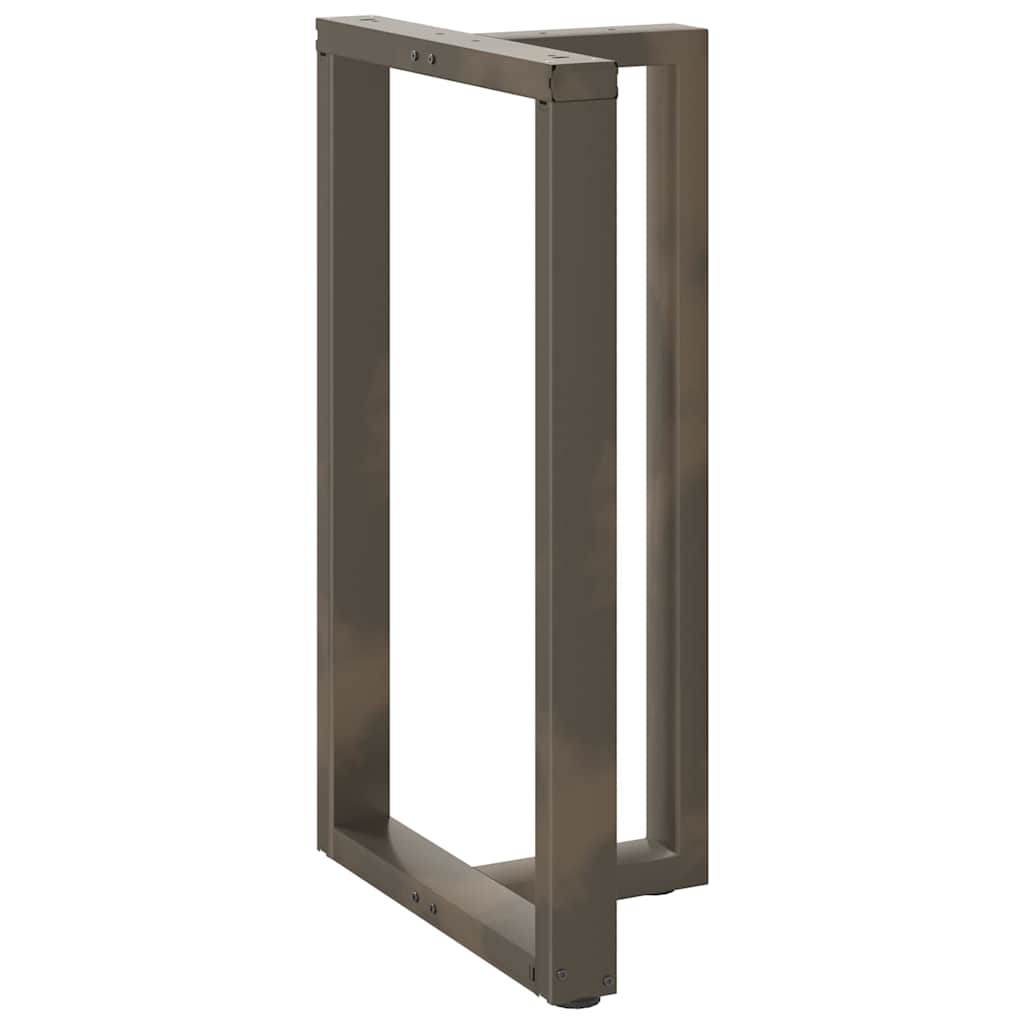 vidaXL Bartischbeine T-Form 2 Stk. Naturstahl 60x35x(100-101) cm Stahl