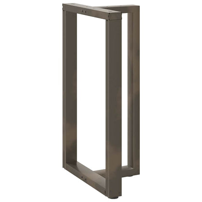 vidaXL Bartischbeine T-Form 2 Stk. Naturstahl 60x35x(100-101) cm Stahl