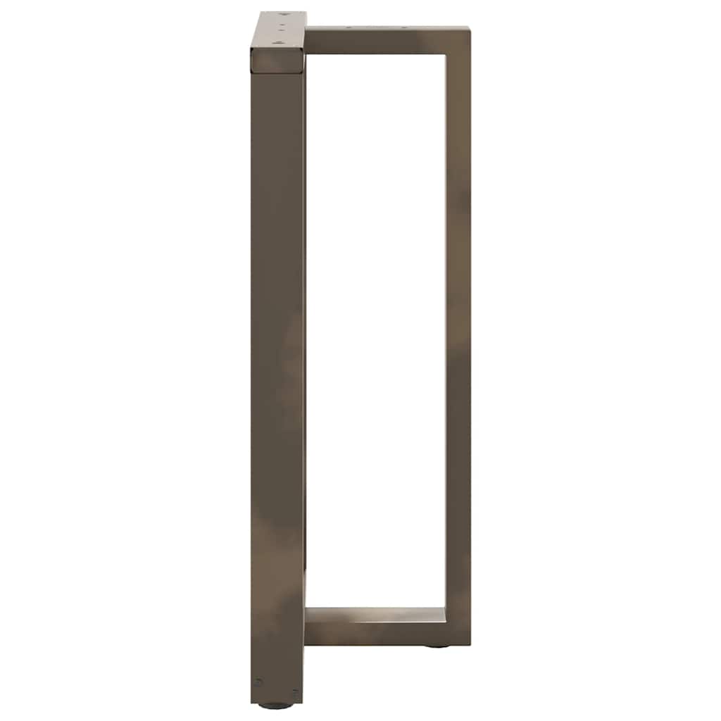 vidaXL Bartischbeine T-Form 2 Stk. Naturstahl 60x35x(100-101) cm Stahl
