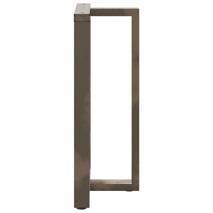 vidaXL Bartischbeine T-Form 2 Stk. Naturstahl 60x35x(100-101) cm Stahl