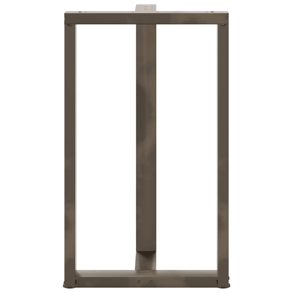 vidaXL Bartischbeine T-Form 2 Stk. Naturstahl 60x35x(100-101) cm Stahl