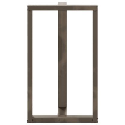 vidaXL Bartischbeine T-Form 2 Stk. Naturstahl 60x35x(100-101) cm Stahl