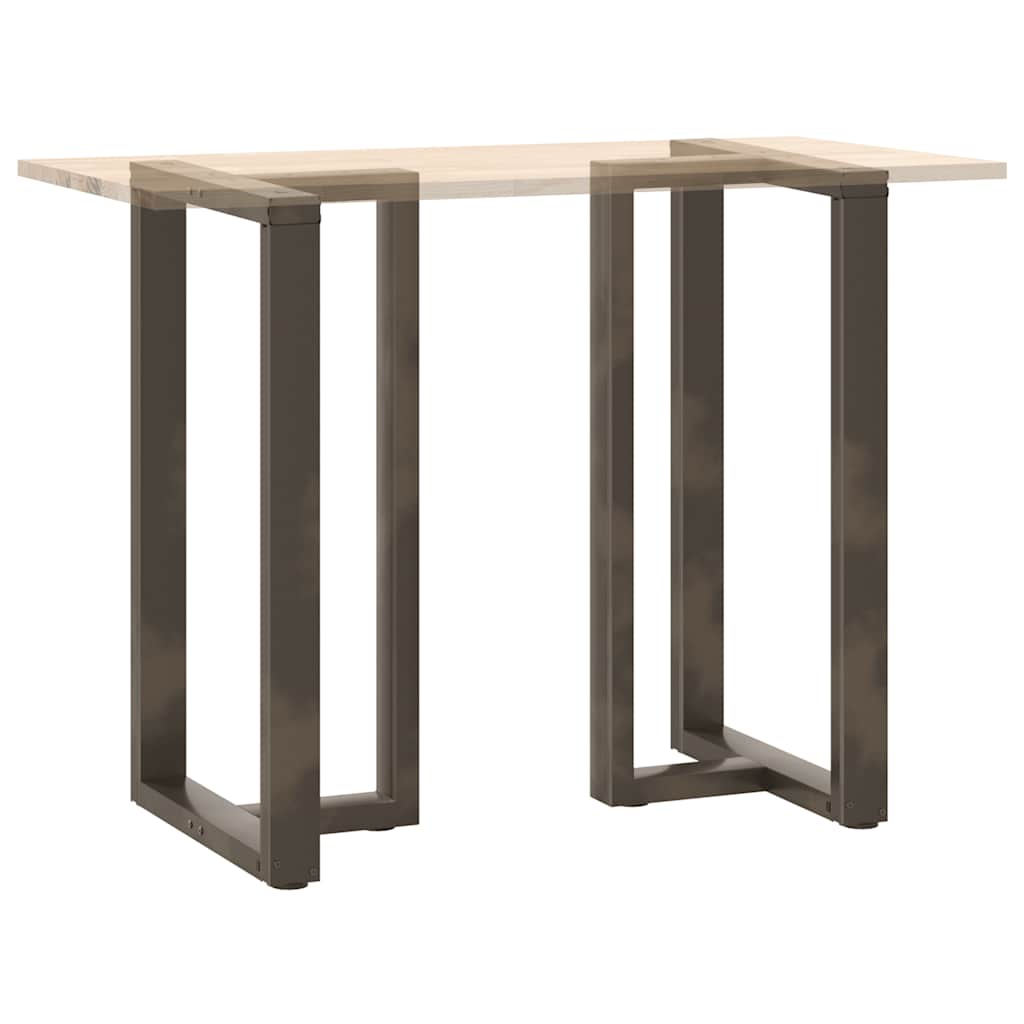 vidaXL Bartischbeine T-Form 2 Stk. Naturstahl 60x35x(100-101) cm Stahl