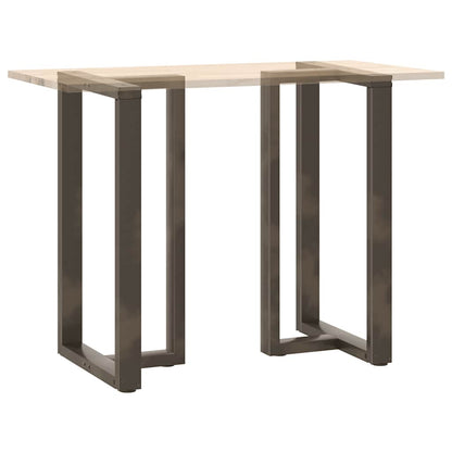 vidaXL Bartischbeine T-Form 2 Stk. Naturstahl 60x35x(100-101) cm Stahl