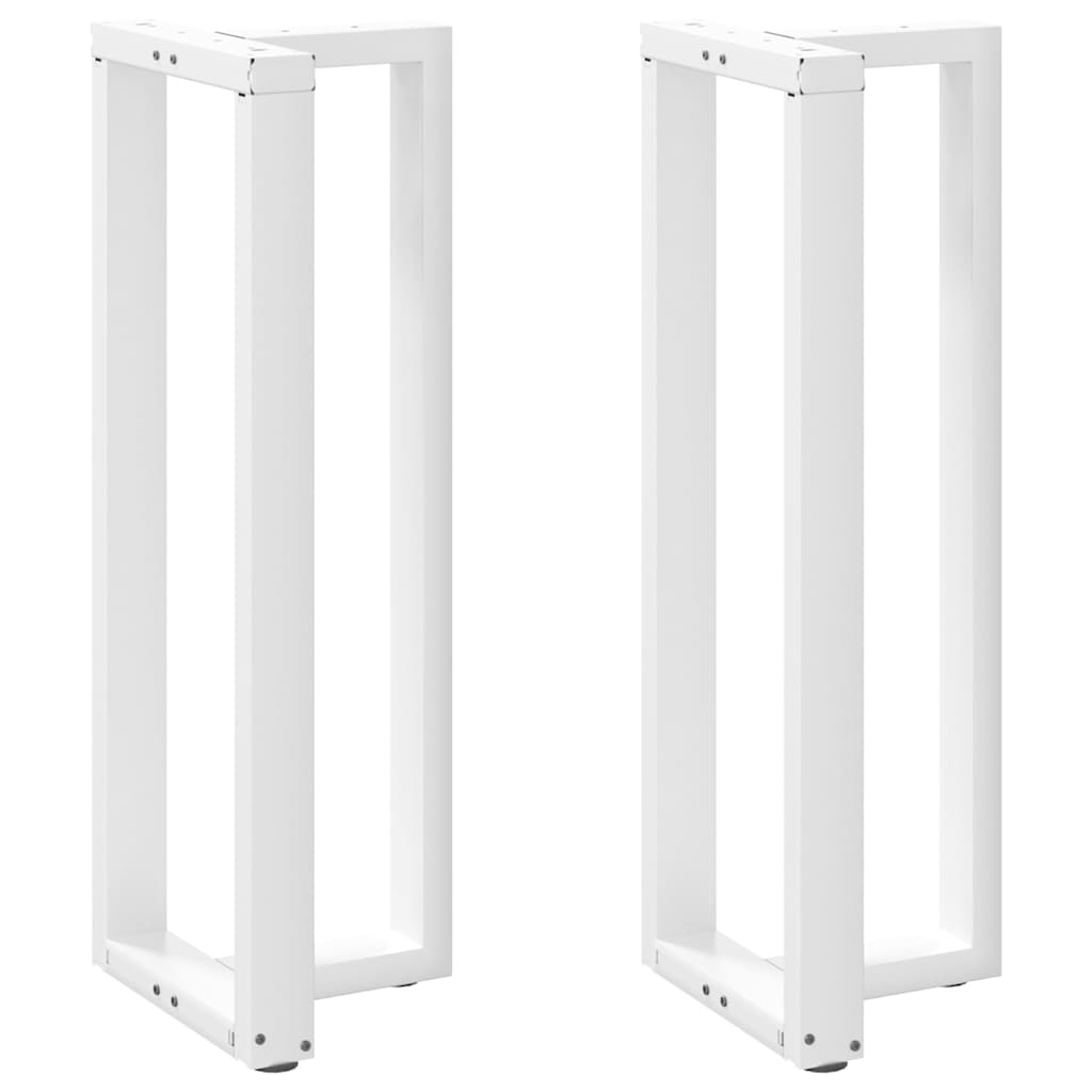 vidaXL Bartischbeine T-Form 2 Stk. Weiß 40x35x(110-111) cm Stahl