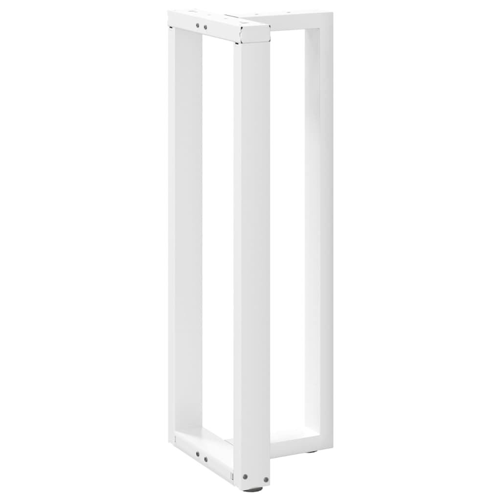 vidaXL Bartischbeine T-Form 2 Stk. Weiß 40x35x(110-111) cm Stahl