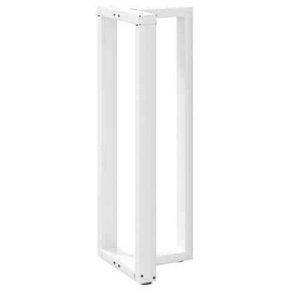vidaXL Bartischbeine T-Form 2 Stk. Weiß 40x35x(110-111) cm Stahl