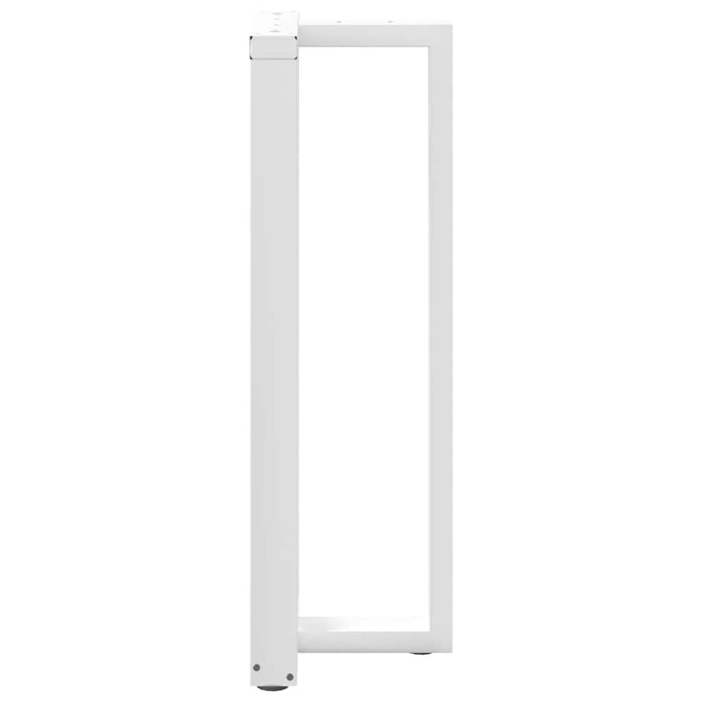 vidaXL Bartischbeine T-Form 2 Stk. Weiß 40x35x(110-111) cm Stahl