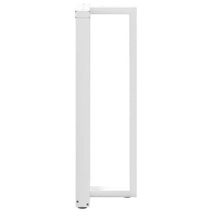 vidaXL Bartischbeine T-Form 2 Stk. Weiß 40x35x(110-111) cm Stahl