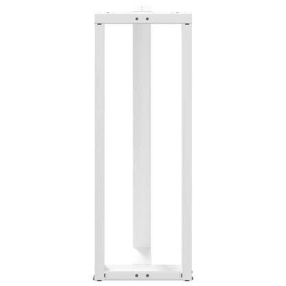 vidaXL Bartischbeine T-Form 2 Stk. Weiß 40x35x(110-111) cm Stahl