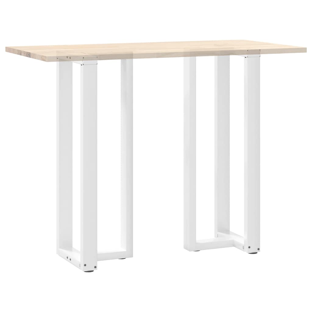 vidaXL Bartischbeine T-Form 2 Stk. Weiß 40x35x(110-111) cm Stahl
