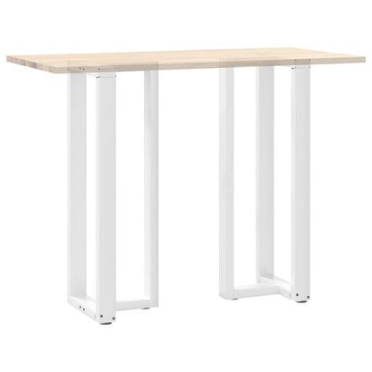 vidaXL Bartischbeine T-Form 2 Stk. Weiß 40x35x(110-111) cm Stahl