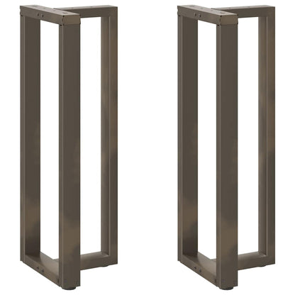 vidaXL Bartischbeine T-Form 2 Stk. Naturstahl 40x35x(110-111) cm Stahl