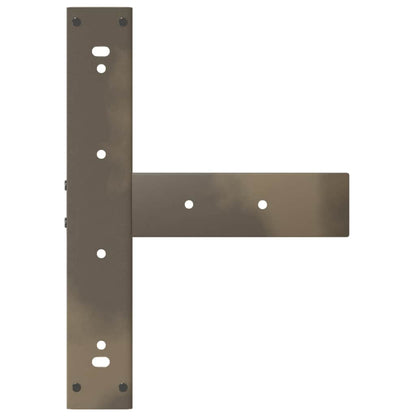 vidaXL Bartischbeine T-Form 2 Stk. Naturstahl 40x35x(110-111) cm Stahl