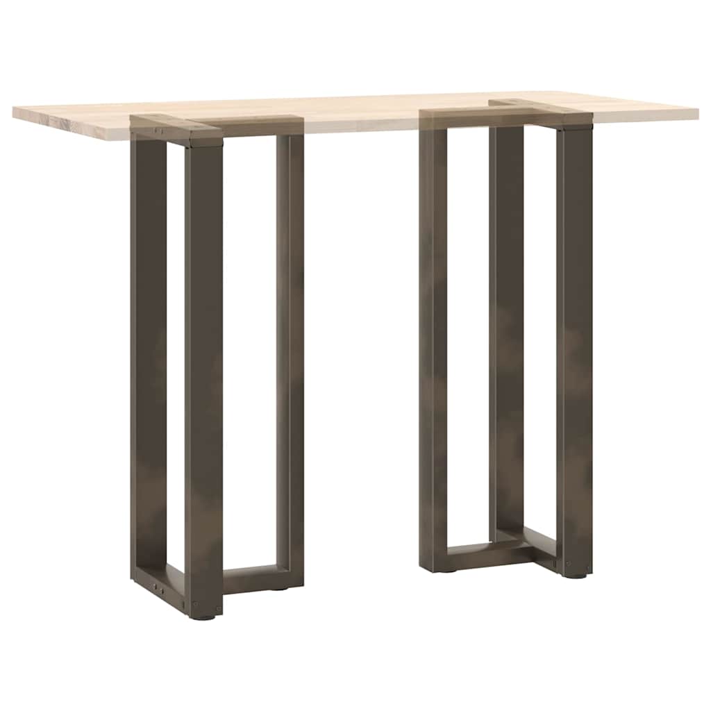 vidaXL Bartischbeine T-Form 2 Stk. Naturstahl 40x35x(110-111) cm Stahl