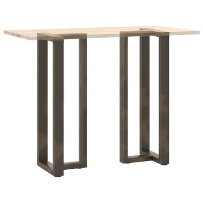 vidaXL Bartischbeine T-Form 2 Stk. Naturstahl 40x35x(110-111) cm Stahl