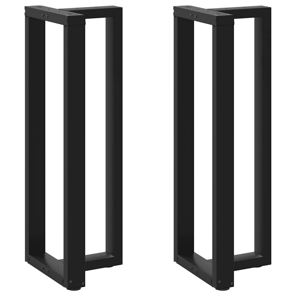 vidaXL Bartischbeine T-Form 2 Stk. Schwarz 50x35x(110-111) cm Stahl