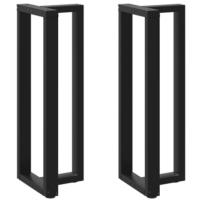 vidaXL Bartischbeine T-Form 2 Stk. Schwarz 50x35x(110-111) cm Stahl