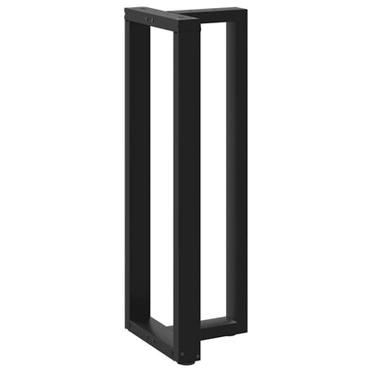 vidaXL Bartischbeine T-Form 2 Stk. Schwarz 50x35x(110-111) cm Stahl
