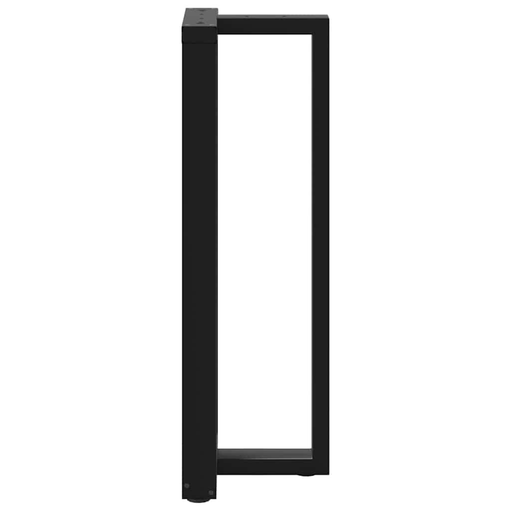 vidaXL Bartischbeine T-Form 2 Stk. Schwarz 50x35x(110-111) cm Stahl