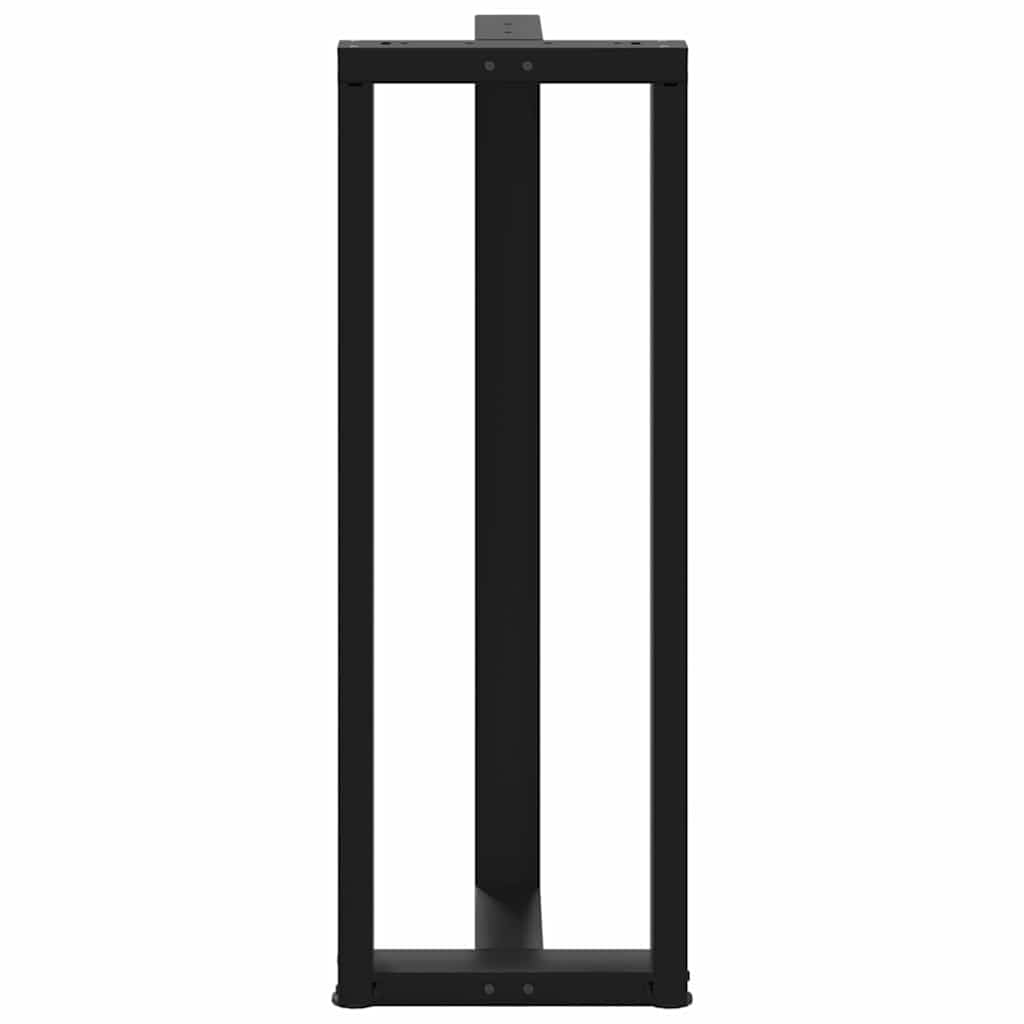 vidaXL Bartischbeine T-Form 2 Stk. Schwarz 50x35x(110-111) cm Stahl