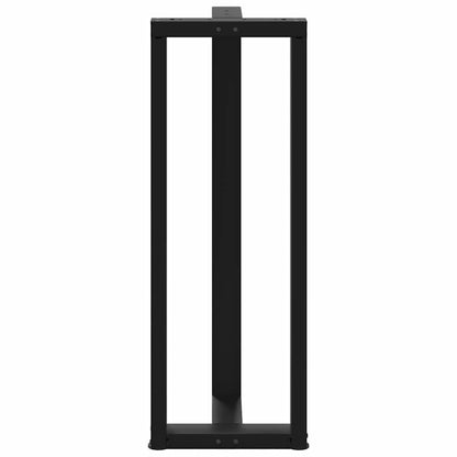 vidaXL Bartischbeine T-Form 2 Stk. Schwarz 50x35x(110-111) cm Stahl