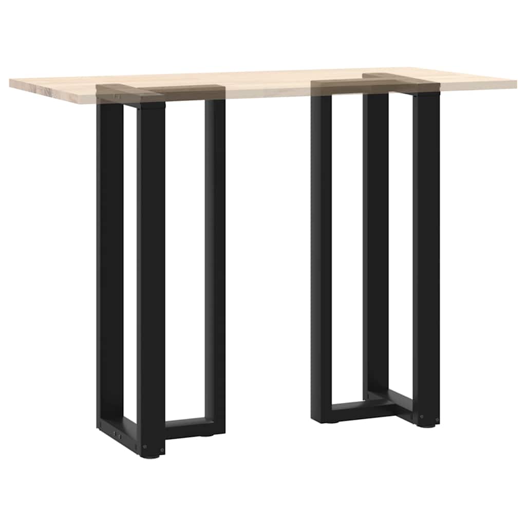 vidaXL Bartischbeine T-Form 2 Stk. Schwarz 50x35x(110-111) cm Stahl