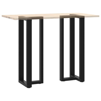 vidaXL Bartischbeine T-Form 2 Stk. Schwarz 50x35x(110-111) cm Stahl