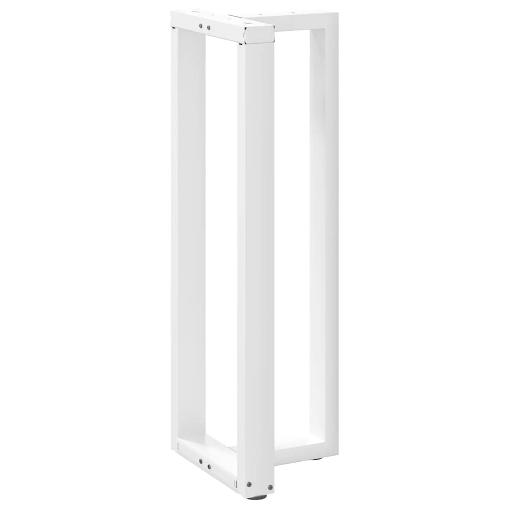 vidaXL Bartischbeine T-Form 2 Stk. Weiß 50x35x(110-111) cm Stahl