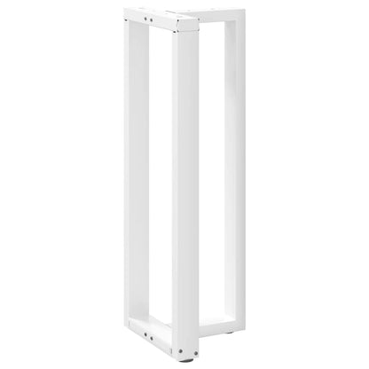 vidaXL Bartischbeine T-Form 2 Stk. Weiß 50x35x(110-111) cm Stahl