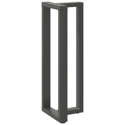vidaXL Bartischbeine T-Form 2 Stk. Anthrazit 50x35x(110-111) cm Stahl