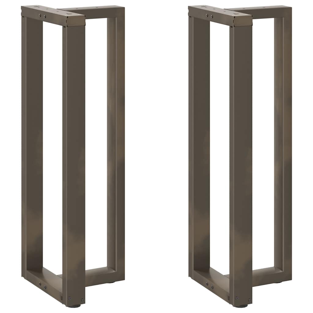 vidaXL Bartischbeine T-Form 2 Stk. Naturstahl 50x35x(110-111) cm Stahl
