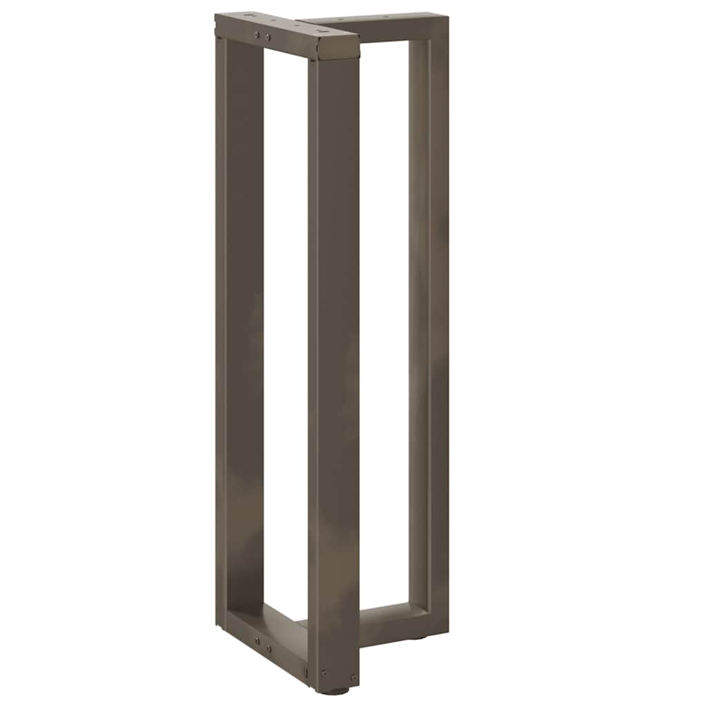 vidaXL Bartischbeine T-Form 2 Stk. Naturstahl 50x35x(110-111) cm Stahl