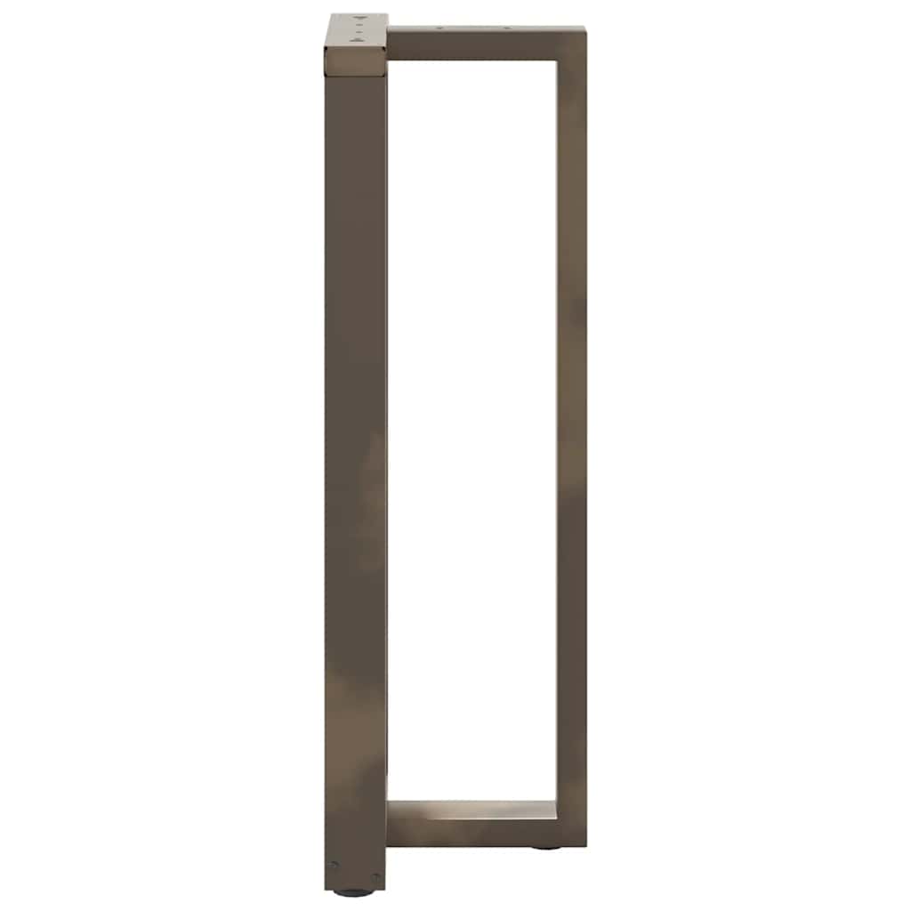 vidaXL Bartischbeine T-Form 2 Stk. Naturstahl 50x35x(110-111) cm Stahl