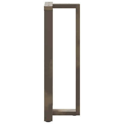 vidaXL Bartischbeine T-Form 2 Stk. Naturstahl 50x35x(110-111) cm Stahl