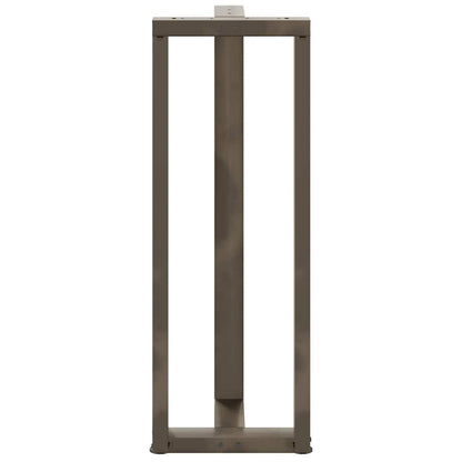 vidaXL Bartischbeine T-Form 2 Stk. Naturstahl 50x35x(110-111) cm Stahl