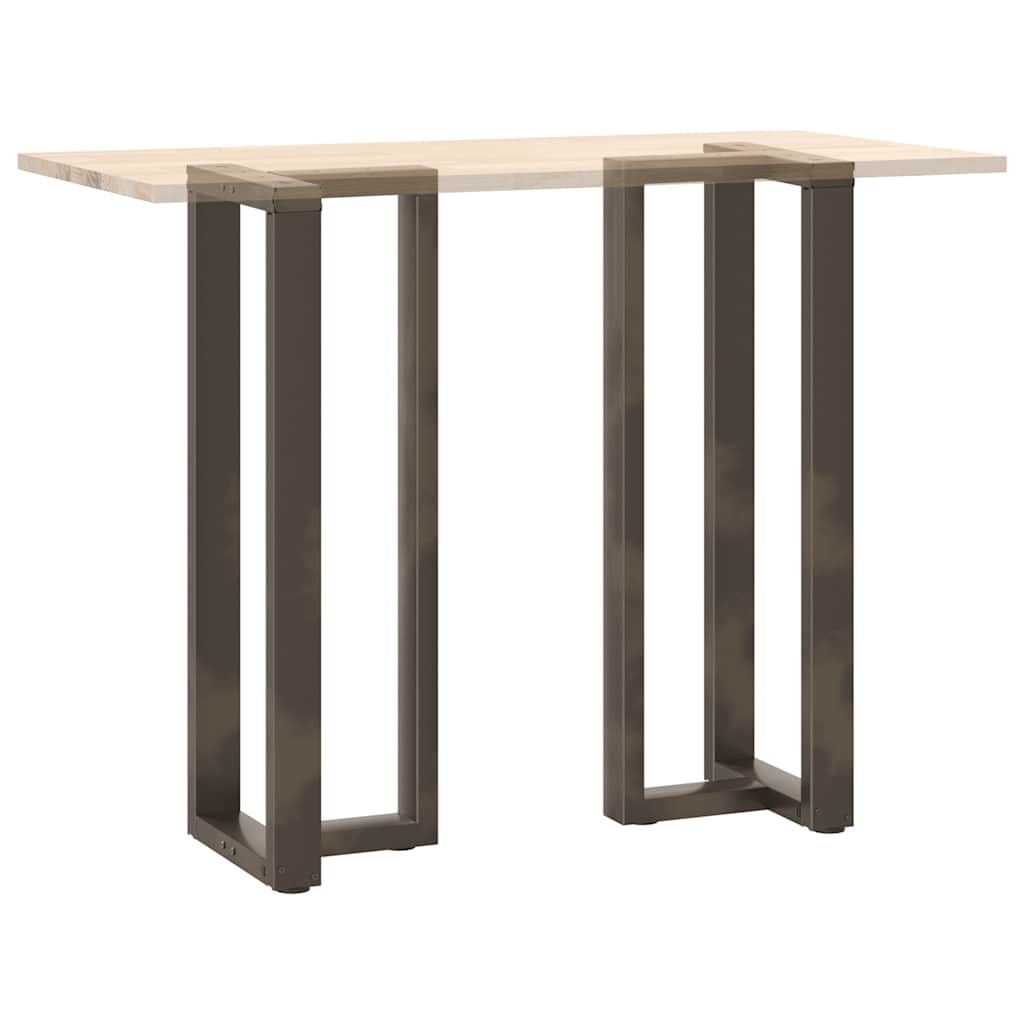 vidaXL Bartischbeine T-Form 2 Stk. Naturstahl 50x35x(110-111) cm Stahl
