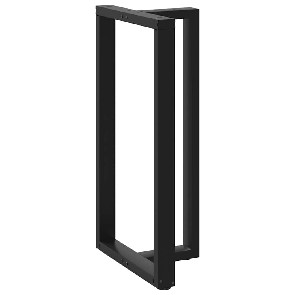 vidaXL Bartischbeine T-Form 2 Stk. Schwarz 60x35x(110-111) cm Stahl
