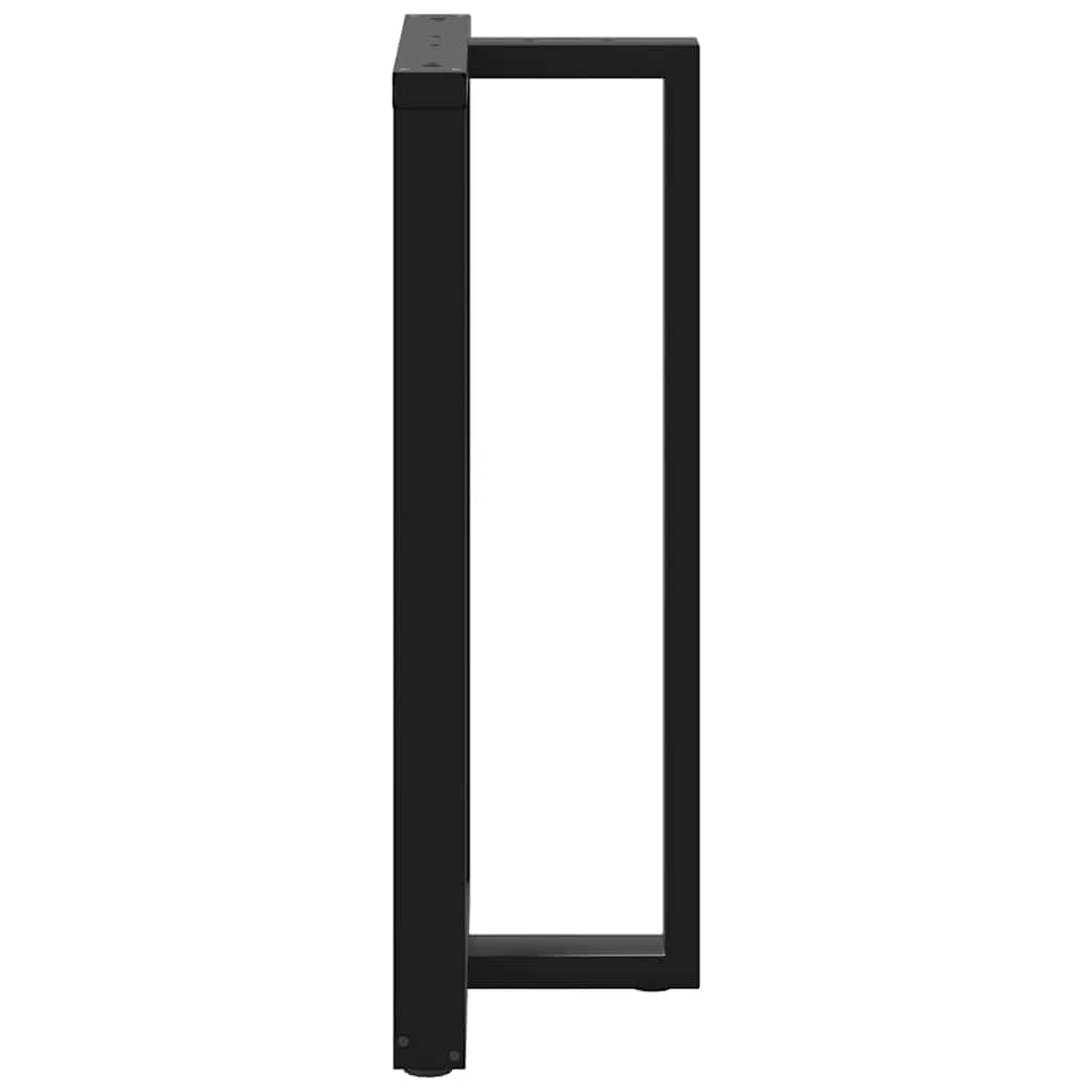 vidaXL Bartischbeine T-Form 2 Stk. Schwarz 60x35x(110-111) cm Stahl