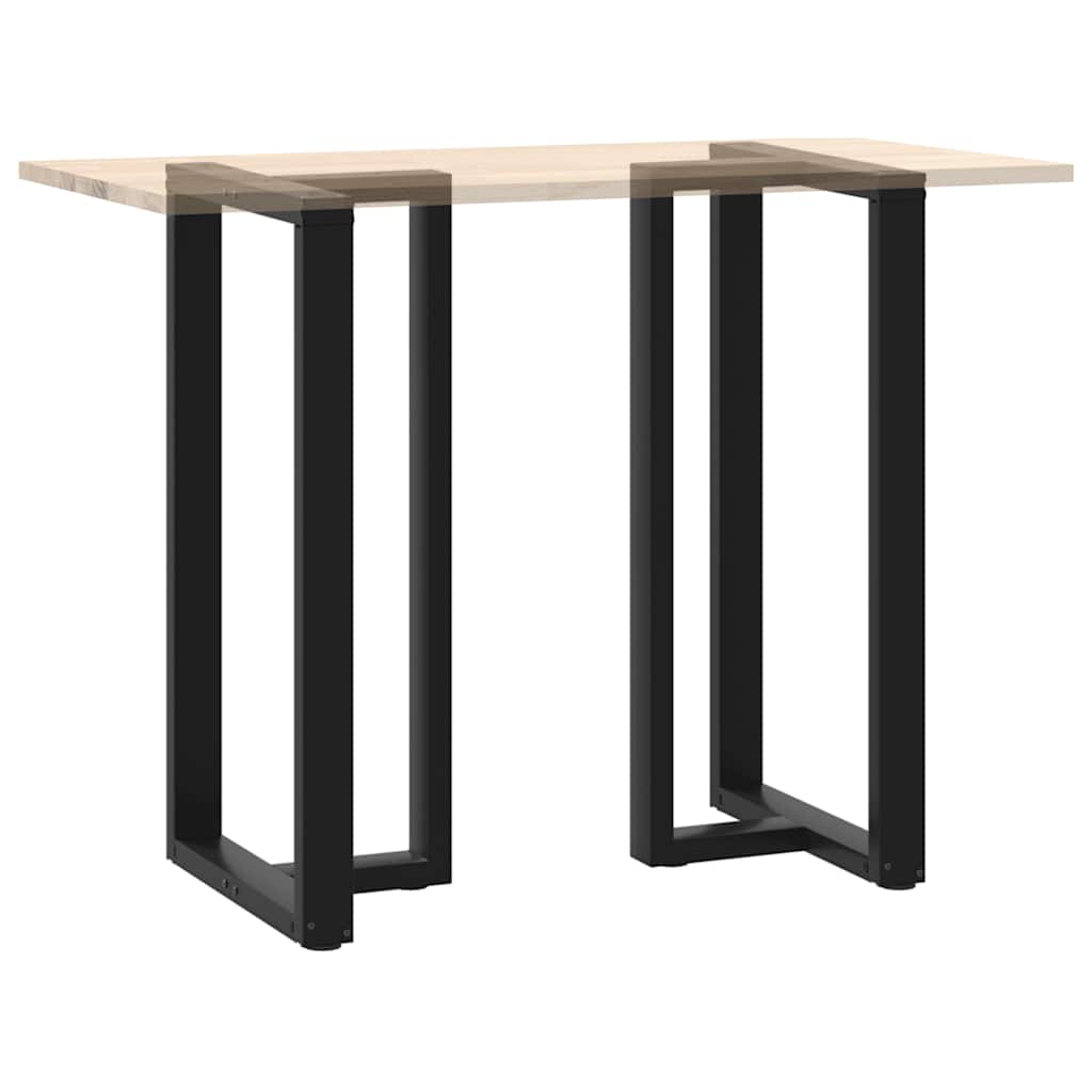 vidaXL Bartischbeine T-Form 2 Stk. Schwarz 60x35x(110-111) cm Stahl