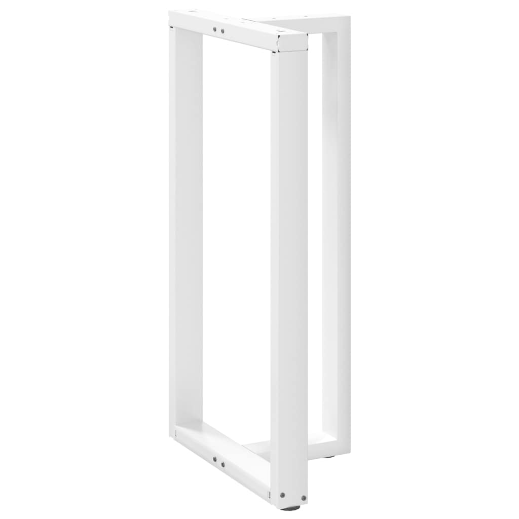 vidaXL Bartischbeine T-Form 2 Stk. Weiß 60x35x(110-111) cm Stahl