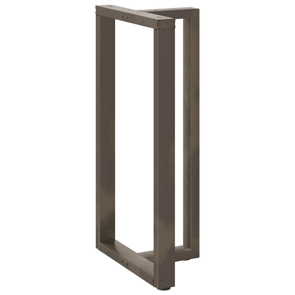 vidaXL Bartischbeine T-Form 2 Stk. Naturstahl 60x35x(110-111) cm Stahl