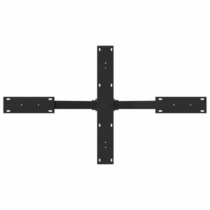 vidaXL Couchtischbein in Spinnenform Schwarz 98x58x(42-43) cm Stahl