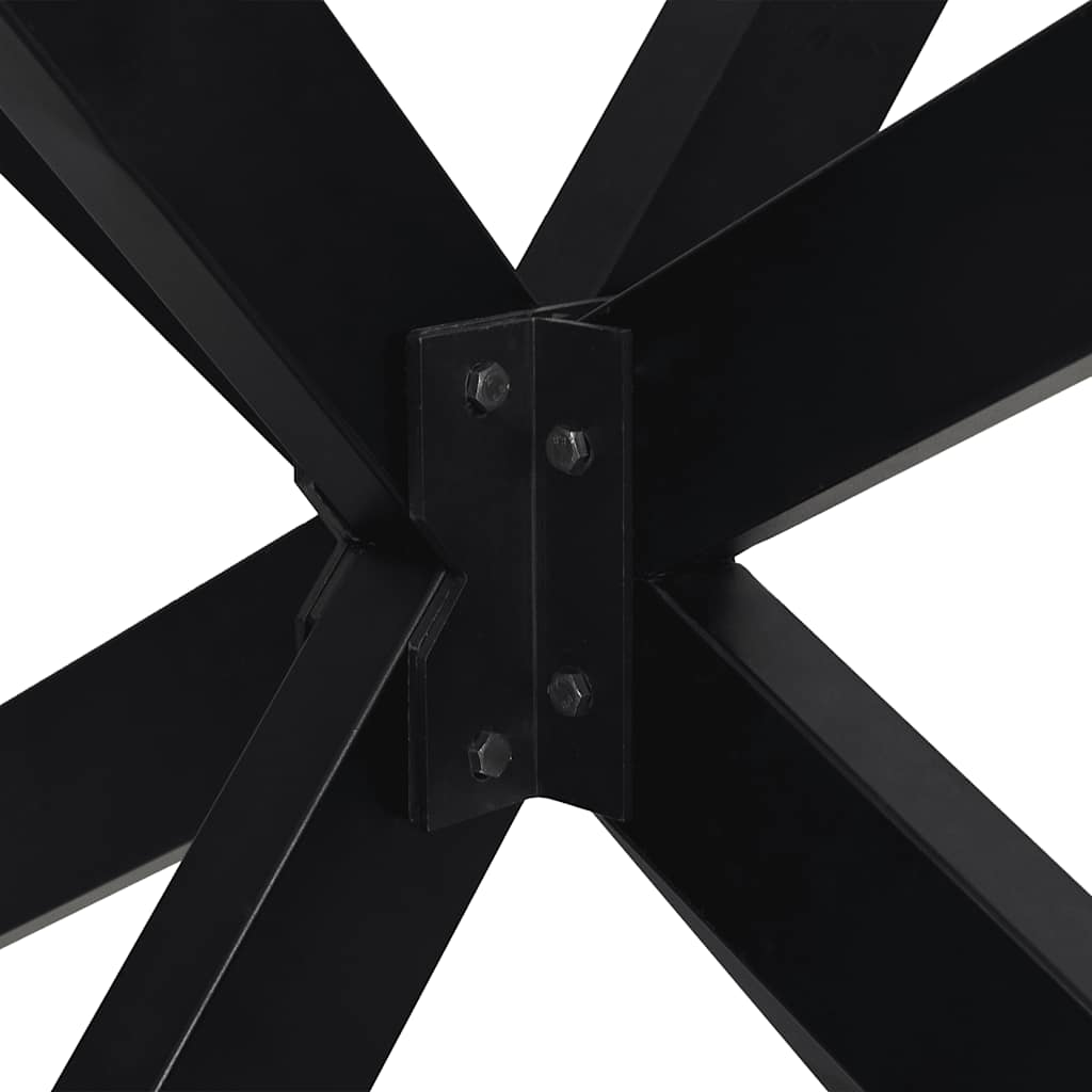 vidaXL Couchtischbein in Spinnenform Schwarz 98x58x(42-43) cm Stahl