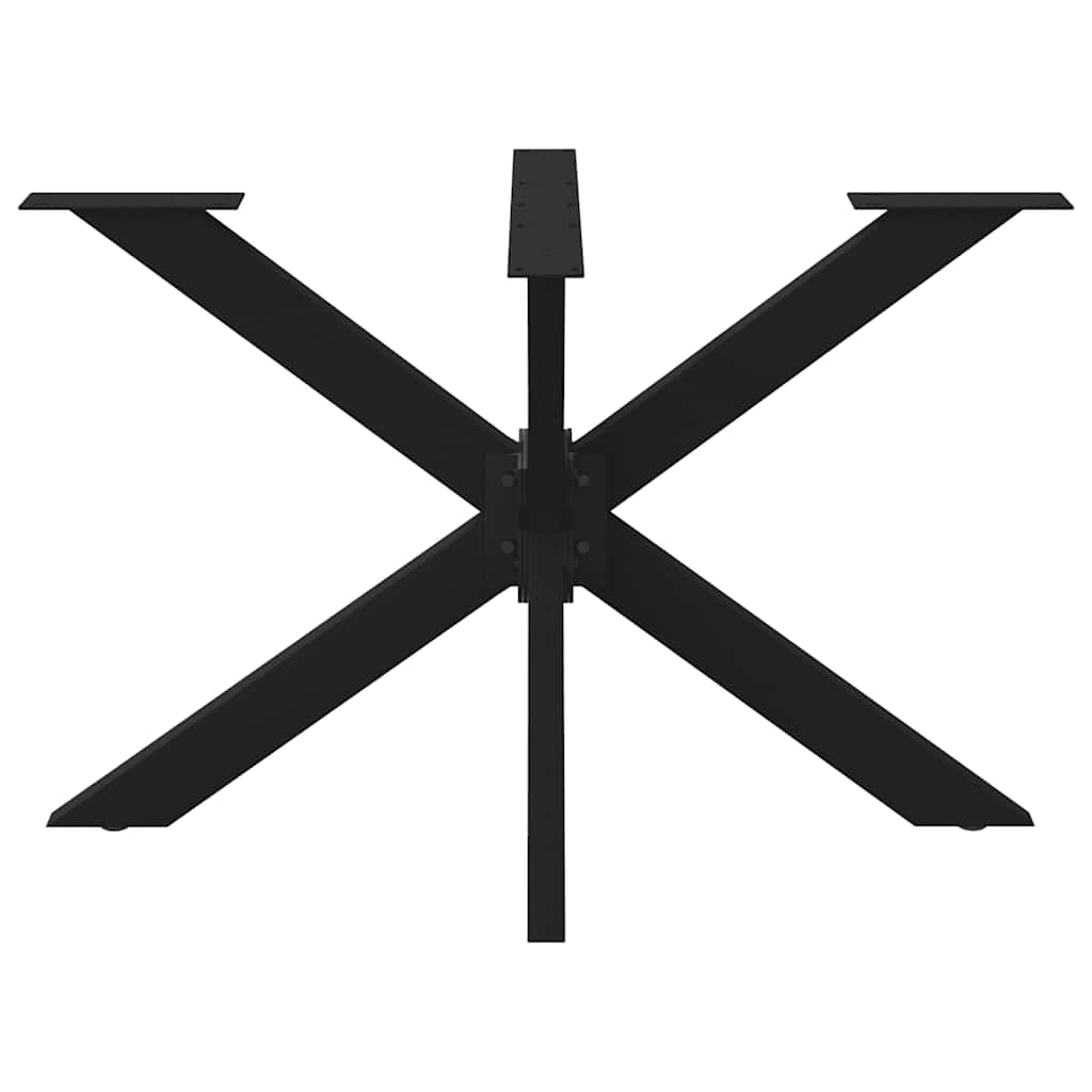 Esstischbein in Spinnenform Schwarz 120x68x(72-73) cm Stahl