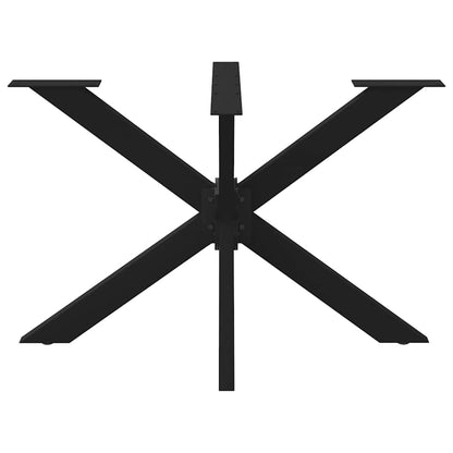 Esstischbein in Spinnenform Schwarz 120x68x(72-73) cm Stahl