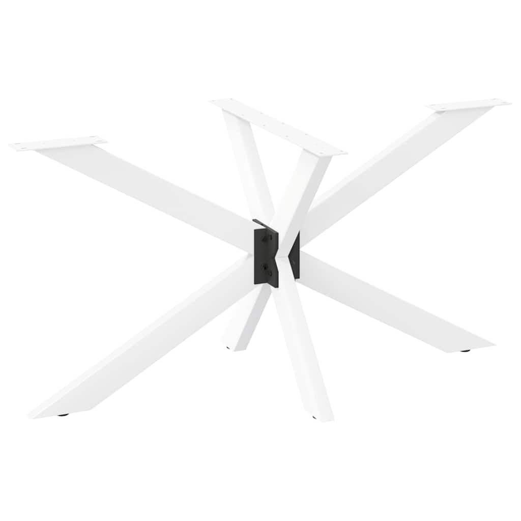 vidaXL Esstischbein in Spinnenform Weiß 120x68x(72-73) cm Stahl