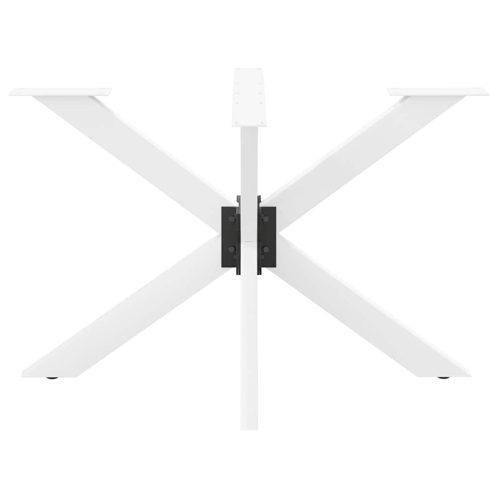 vidaXL Esstischbein in Spinnenform Weiß 120x68x(72-73) cm Stahl
